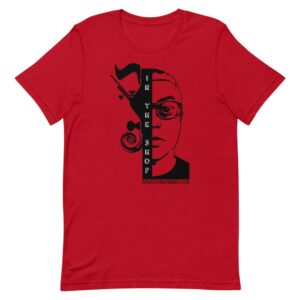 RK Woods "In the Shop" Half Face T-shirt - red