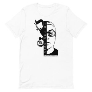 RK Woods "In the Shop" Half Face T-shirt - white